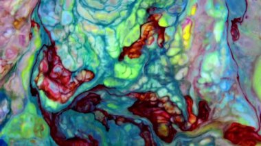 Soyut Organik Hipnotik Mürekkep Renkli Boya Yayılır