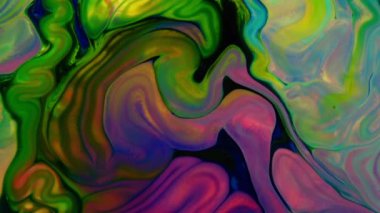 Soyut Organik Hipnotik Mürekkep Renkli Boya Yayılır