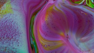 Sanatın Soyut Güzelliği Boya Patladı Renkli Fantezi Yayıldı