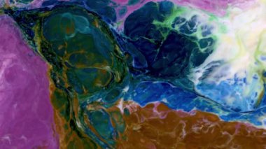 Sanatın Soyut Güzelliği Boya Patladı Renkli Fantezi Yayıldı