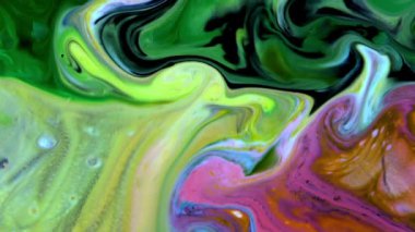 Sanatın Soyut Güzelliği Boya Patladı Renkli Fantezi Yayıldı