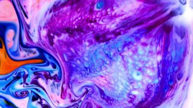 Sanatın Soyut Güzelliği Boya Patladı Renkli Fantezi Yayıldı