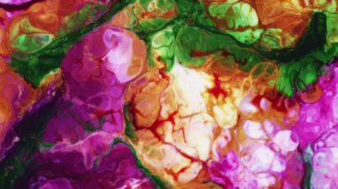 Sanatın Soyut Güzelliği Boya Patladı Renkli Fantezi Yayıldı
