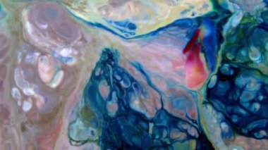 Soyut Organik Hipnotik Mürekkep Renkli Boya Yayılır