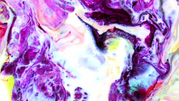 Psikedelik Resimli Soyut Arkaplan Canlı Sıvı Renk Doku Görüntüsü — Stok video