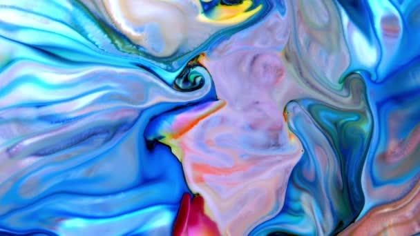 Fond Abstrait Avec Peinture Psychédélique Dans Des Couleurs Liquides Vives — Video