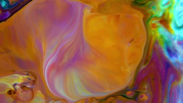 Abstract Background Psychedelic Painting Vivid Liquid Colors Texture Footage — Stock Video
