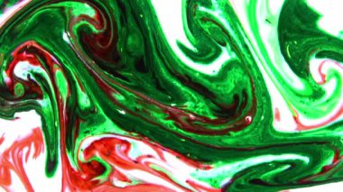 Renkli Renkli Rüya Boyası Mürekkep Yüzeyi Sıvı Türbülans Hareketiyle Yayılıyor