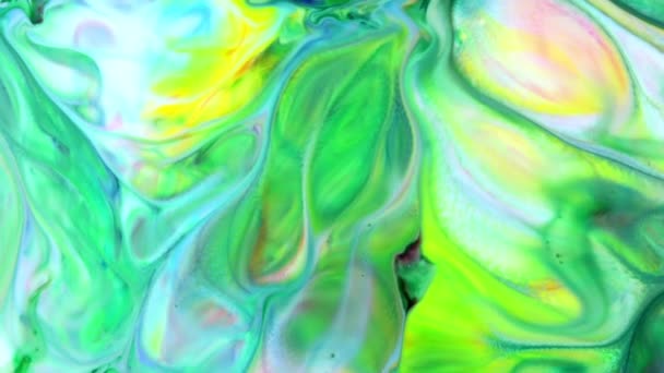 Dreamy Farba Kolorowy Chaos Ink Powierzchni Rozprzestrzeniania Się Płynnych Turbulencji — Wideo stockowe
