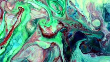 Soyut Organik Hipnotik Mürekkep Renkli Boya Yayılır