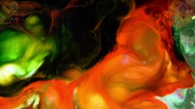 Çok Güzel Mürekkep Soyut Psikedelik Kozmos Sıvı Hareketli Galaktik Doku Görüntüsü.