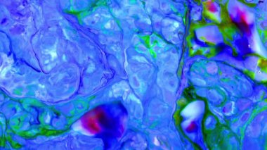 Çok Güzel Mürekkep Soyut Psikedelik Kozmos Sıvı Hareketli Galaktik Doku Görüntüsü.