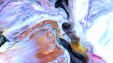 Çok Güzel Mürekkep Soyut Psikedelik Kozmos Sıvı Hareketli Galaktik Doku Görüntüsü.