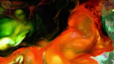 Çok Güzel Mürekkep Soyut Psikedelik Kozmos Sıvı Hareketli Galaktik Doku Görüntüsü.