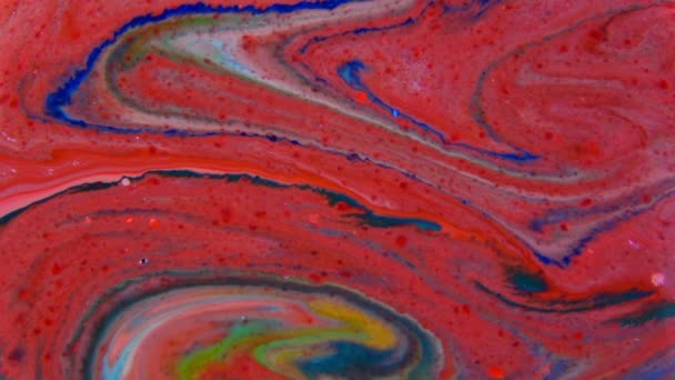 Muy Agradable Tinta Abstracto Psicodélico Cosmos Pintura Líquido Movimiento Fondo — Vídeo de stock