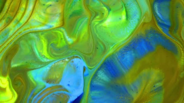 Sehr Schöne Tinte Abstrakte Psychedelische Kosmos Farbe Liquid Motion Galaktischer — Stockvideo