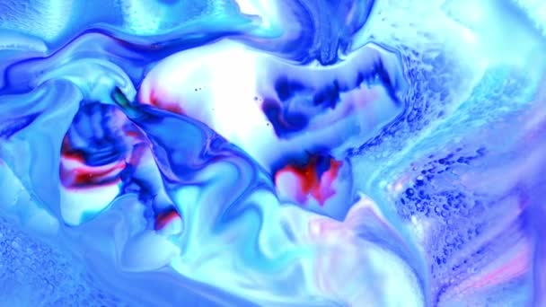 Bardzo Ładny Atrament Abstrakcyjny Psychodeliczny Kosmos Paint Liquid Motion Galaktyczne — Wideo stockowe