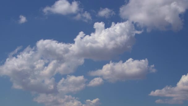 Sauberer Himmel Sommer Weiße Wolken — Stockvideo