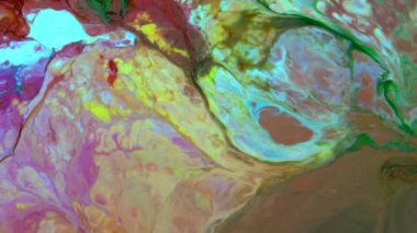 Soyut Organik Girdap Ayrıntılı Yüzey Renkli Boyaları ile Sonsuz Gerçeküstü Hipnotize Etme