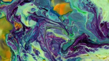 Soyut Organik Girdap Ayrıntılı Yüzey Renkli Boyaları ile Sonsuz Gerçeküstü Hipnotize Etme