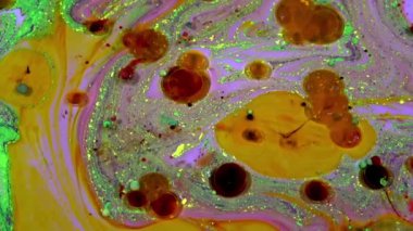 Sanat Mürekkebi Boyasının Soyut Güzelliği Renkli Fantezi Patlattı