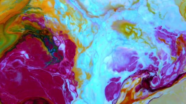 Abstraktní Krása Nadčasové Umění Barvy Explodovat Barevné Fantazie Šíření — Stock video