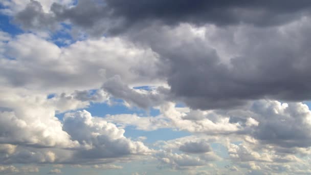 Nuvens Cinzentas Escuras Céu Movimento — Vídeo de Stock