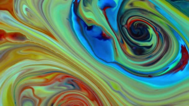 Belleza Abstracta Intemporal Arte Pintura Tinta Explotar Colorida Fantasía Propagación — Vídeos de Stock