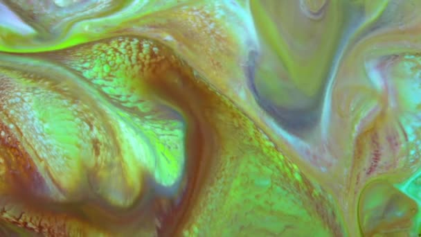 Sfondo Astratto Con Pittura Psichedelica Colori Vivaci Colorati Effetto Organico — Video Stock