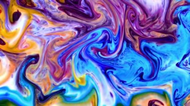 Soyut Renkli Ters Boya Patlaması Yayılma ve Doku.