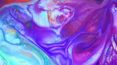 Soyut Renkli Ters Boya Patlaması Yayılma ve Doku.