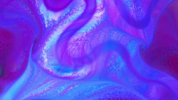 色彩斑斓的反转涂料爆炸扩散和纹理 — 图库视频影像