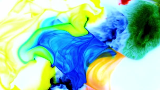Absztrakt Színes Tinta Folyadék Felrobbanása Diffúzió Pshychedelic Paint Blast Mozgalom — Stock videók