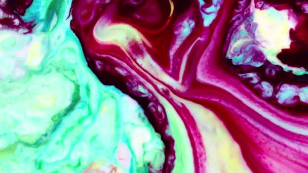 Diffusione Astratta Colorata Dell Esplosione Liquida Dell Inchiostro Colore Movimento — Video Stock