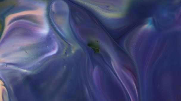 抽象的有机涡旋 无限大的超现实催眠在详细的表面彩绘涂料中的应用 — 图库视频影像