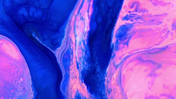 Abstrakt Uendelig Farve Sløjfer Eksplosioner Hypnotiserende Detaljerede Overflade Farverige Maling – Stock-video