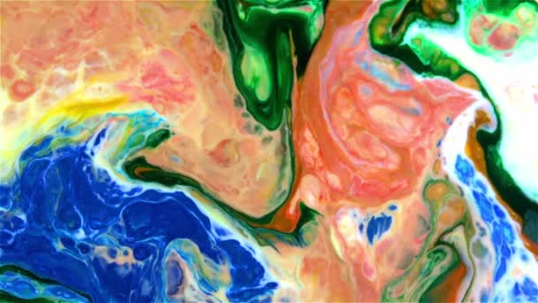 Abstrakcyjne Nieskończone Pętle Kolorów Eksplozje Hipnotyzujące Szczegółową Powierzchnią Kolorowe Rozprowadzanie — Wideo stockowe