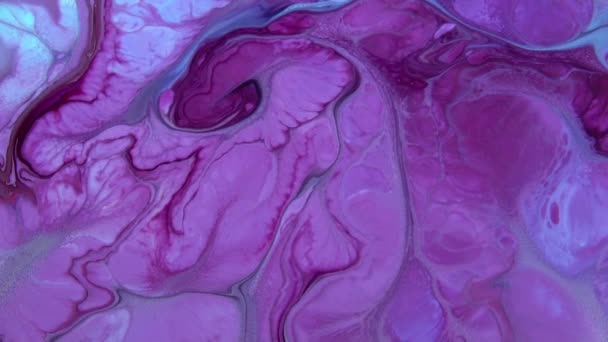 Abstrakt Organisk Virvel Endeløs Surrealistisk Hypnotisering Detaljerte Fargerike Malingsflekker Overflaten – stockvideo