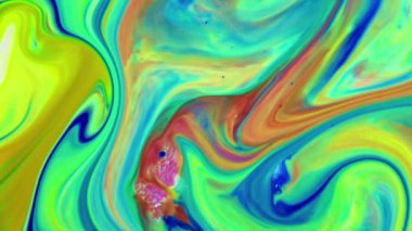 Soyut Organik Girdap, Ayrıntılı Yüzey Renkli Boyaları 'nda Sonsuz Gerçeküstü Hipnotize Etme