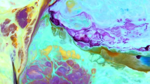 Pusaran Organik Abstrak Hipnotisasi Endless Surreal Dalam Detail Surface Colorful — Stok Video