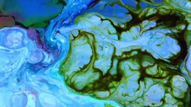 Soyut Renkli Sıvı Boya Arkaplanının Yakın Çekimi. 