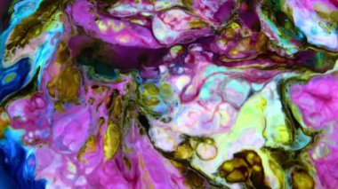 Soyut Renkli Sıvı Boya Arkaplanının Yakın Çekimi. 