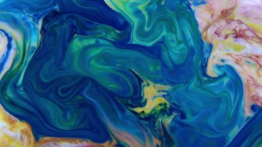 Soyut Renkli Sıvı Boya Arkaplanının Yakın Çekimi. 