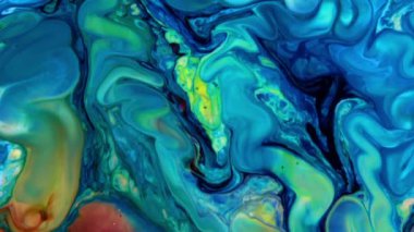 Soyut Renkli Sıvı Boya Arkaplanının Yakın Çekimi. 