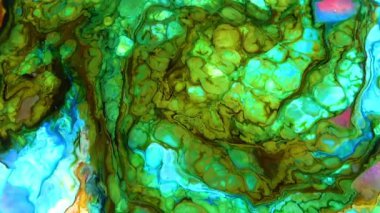 Soyut Renkli Sıvı Boya Arkaplanının Yakın Çekimi. 