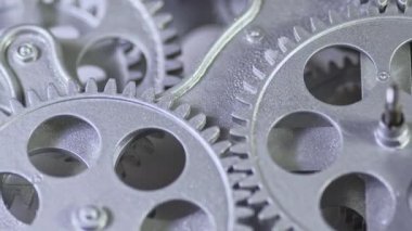 Silver Gears 'ın Yakın Çekimi Birlikte Çalışıyor.