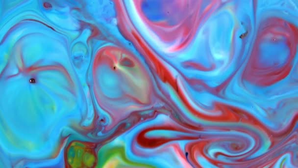 Abstrakti Ääretön Väri Silmukoita Räjähdyksiä Hypnotisoimalla Yksityiskohtainen Pinta Värikäs Maali — kuvapankkivideo