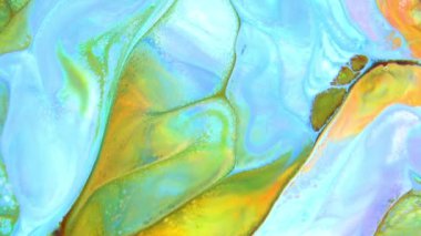 Soyut Sonsuz Renk Döngüleri ve Patlamalar Ayrıntılı Renkli Yüzey Boyaları Hipnotize Ediyor.