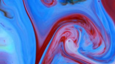 Soyut Sonsuz Renk Döngüleri ve Patlamalar Ayrıntılı Renkli Yüzey Boyaları Hipnotize Ediyor.