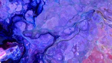 Soyut Sonsuz Renk Döngüleri ve Patlamalar Ayrıntılı Renkli Yüzey Boyaları Hipnotize Ediyor.